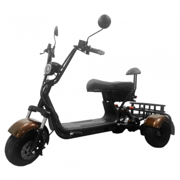 Электроскутер Citycoco GT X3 Pro Trike Mini Коричневый